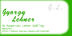 gyorgy lehner business card